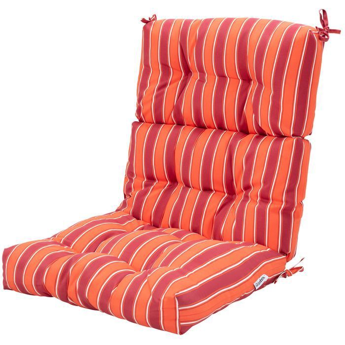 Coussin pour Chaise COSTWAY avec Dossier et Sangles en Corde Antidérapantes en Polyester Imperméable - Rayé Orange Coussin pour Chaise COSTWAY avec Dossier et Sangles en Corde Antidérapantes en Polyester Imperméable - Rayé Orange