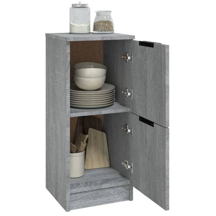 Gris Commode Salon CHIC Buffet bas/Cabinet 1 PC Sonoma gris 30x30x70 cm Bois dingénierie N13370