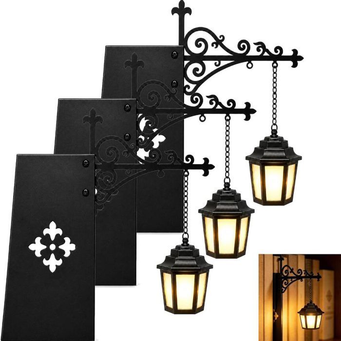 Lanterne de Bibliothèque Décorative 3 Pièces Lanterne Bibliothèque Library Lantern Decorative Bookshelf Lighting LAMPE DECORATIVE