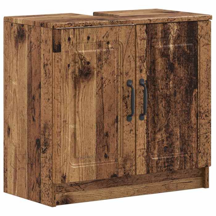 Bonne qualité - Meuble sous Lavabo de Salle de Bain UTRECHT Bois ancien - MODERNE-DESGIN 9989