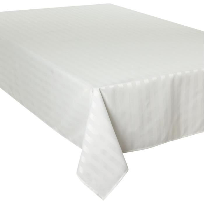 L 300 x l 140 cm Protège table rectangulaire en PVC Blanc
