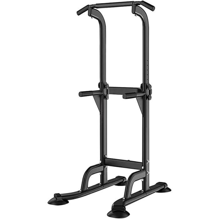 SogesHome Musculation Ajustable Dips Traction Barre de Traction sur Pied  Traction Tower Station de tractions dips-Noir-75*82*165~210 - Cdiscount  Sport