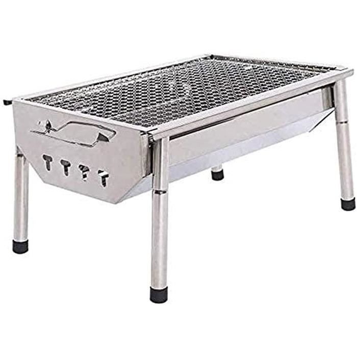 YGB Barbecue Grill Barbecue Au Charbon De Bois Grill, Portable Pliant En Acier Inoxydable BBQ