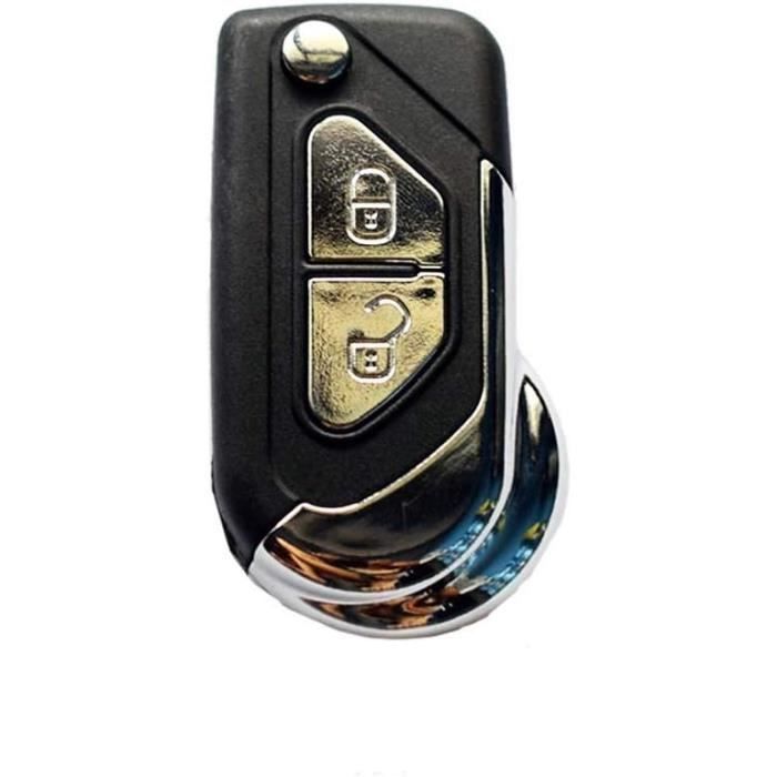 PHONILLICO Coque cle pour Citroen DS3 C3 C4 C5 - Plip clé télécommande 2  Boutons Lame - Cdiscount Auto
