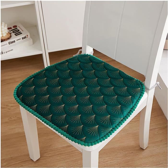 Lot De 4 Coussins De Siège Antidérapants à Nouer 40cm - Rouge Foncé Pour Chaises Jardin Terrasse Cuisine