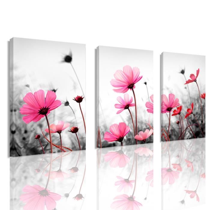 Lot of 3 Tableau Decoration Murale Salon Cadre en Bois Impression Sur ...