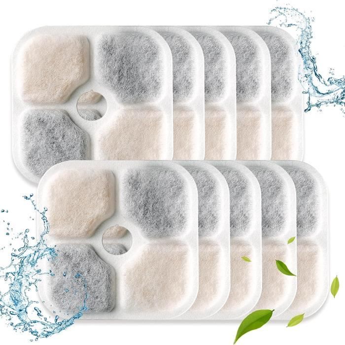 Filtres En Mousse Pour Fontaine à Chat – Lot De 10 Pièces – Éponge Dense, Remplacement Facile