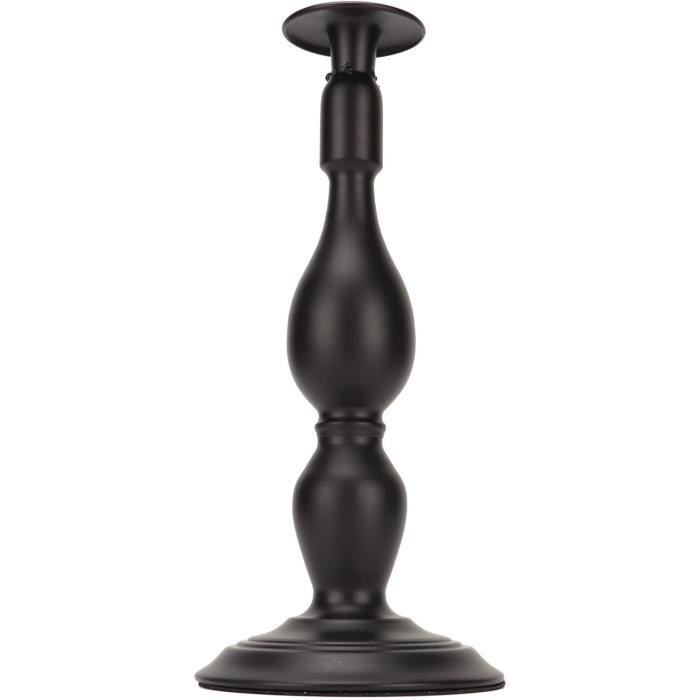 Lot De 4 Bougeoirs Noirs En Fer - Dessous De Bougie 6,5 Cm - Pour Décoration De Table, Fêtes, Noël