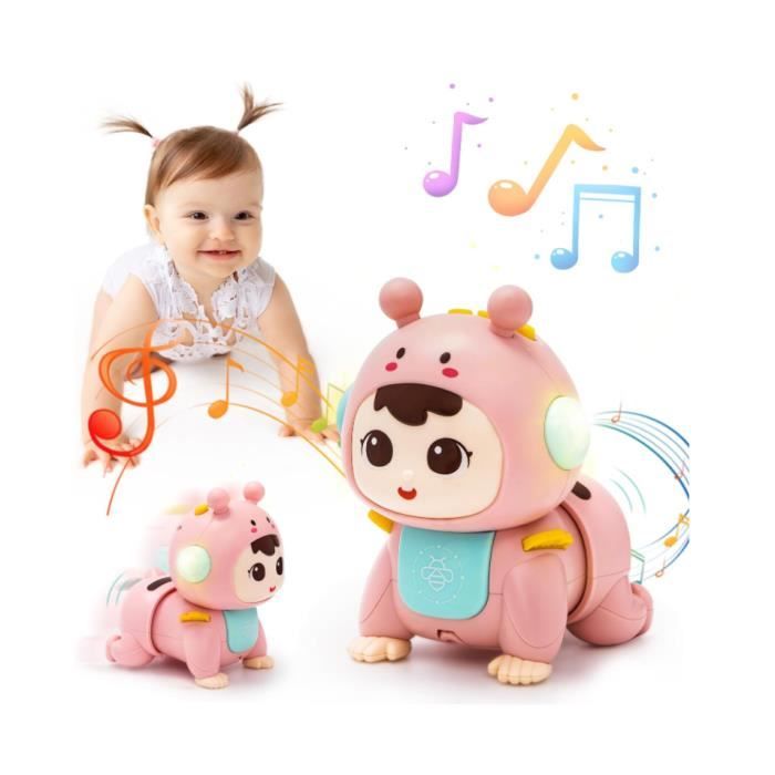 Jouet Bébé 3 6 9 Mois, Jouet Bébé Rampant avec Musique et Lumière Jouets  Musicaux Sensoriel Bébé Eveil pour Tummy Rose - Cdiscount Jeux - Jouets