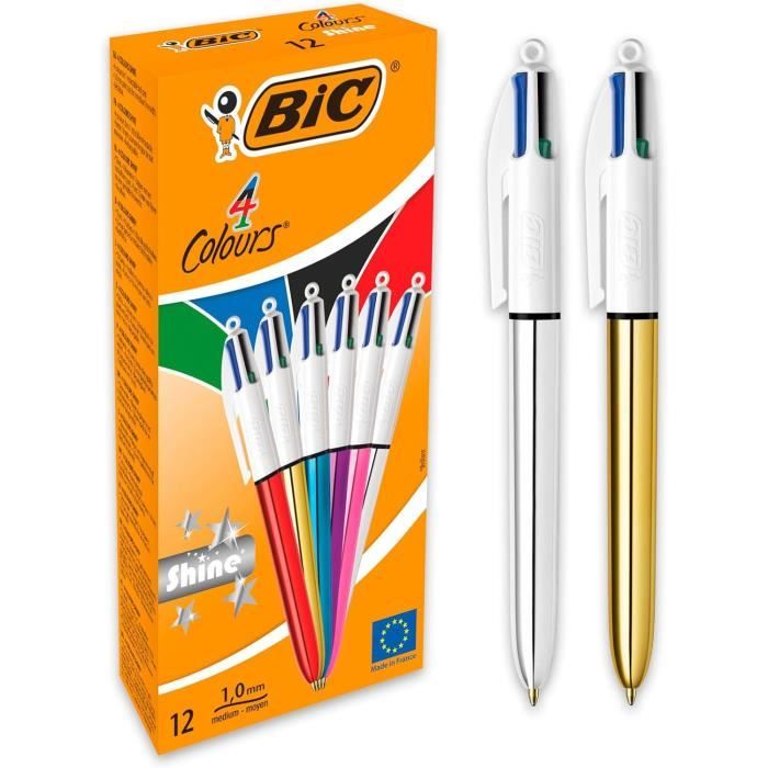 Lot 3 stylo Bic neuf doré argenté - Bic