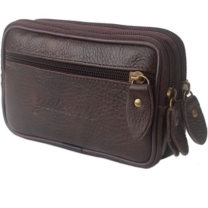 Téléphone Portable Pochette Cuir Ceinture Homme Ceinture Clip Sacoche Etui Unive