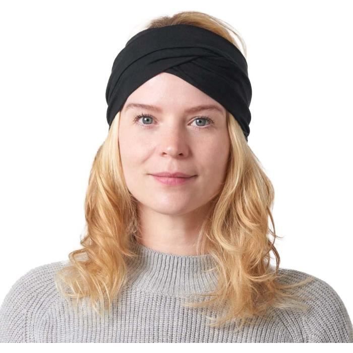 Bandeau Sport Femme Serre Tete Femme 100% Coton - Bandeau Cheveux Homme Bandana Tête Foulard Elastique Boho Bandeau Cheveux Turban