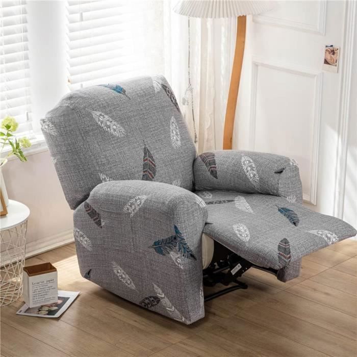 Housse de Fauteuil Relax Extensible 1 Place - Élégant Impression - Lavable en machine