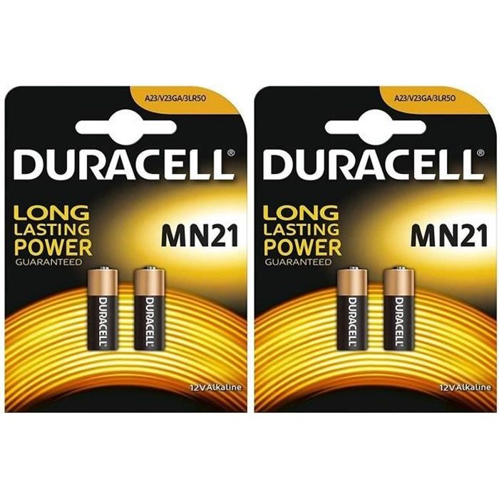 Piles A23 / MN21 Duracell Bouton 12V