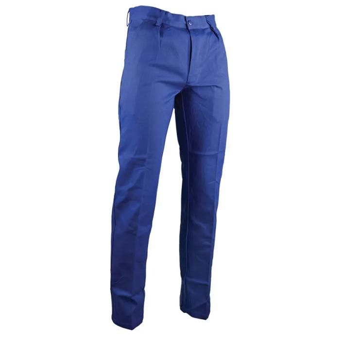 Pantalon de travail CLOU braguette à boutons 100141 bleu bugatti T56 - LMA LEBEURRE - 100141-T56
