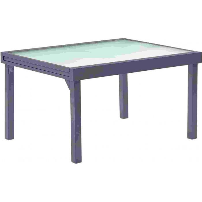 table de jardin modulo t 6-10 full verre gris anthracite wilsa garden