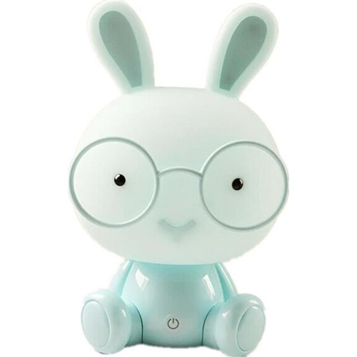 mignon bébé chambre lampe lapin veilleuse led lampe de nuit de noël cadeau de chevet décor enfants lunettes lapins lumières