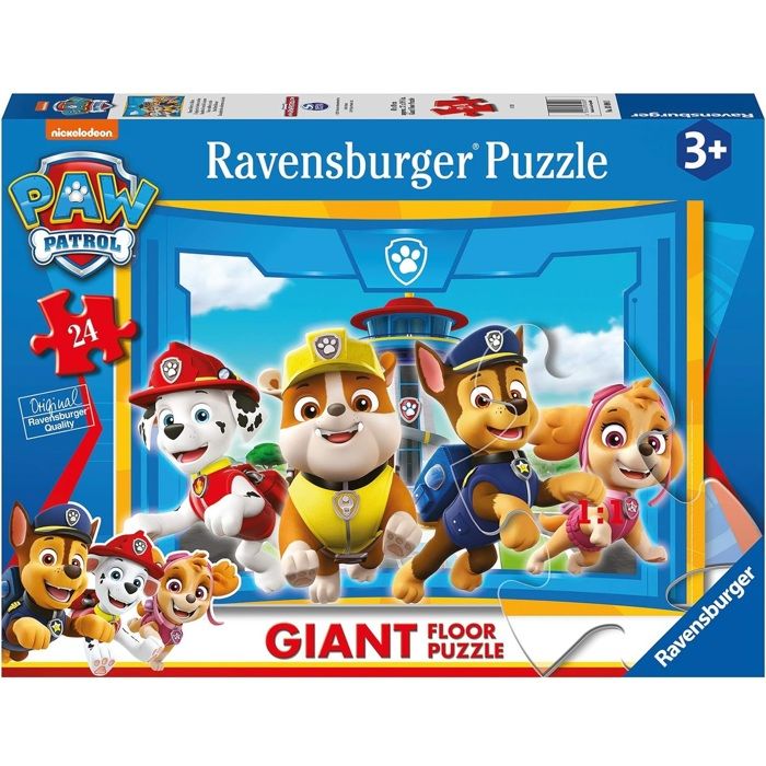 Puzzle Enfant géant 24 pièces, L'équipe des chiots en action, Pat'Patrouille, à partir de 3 ans, Ave