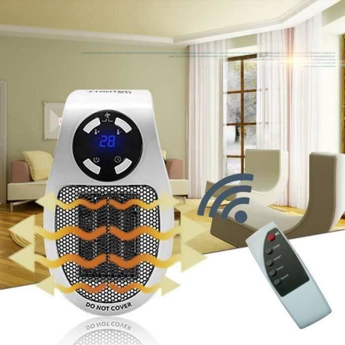 Radiateur Soufflant Céramique Mini - Chauffage D'Appoint Économe, Portable, Silencieux - Pour Bureau, Chambre - 9