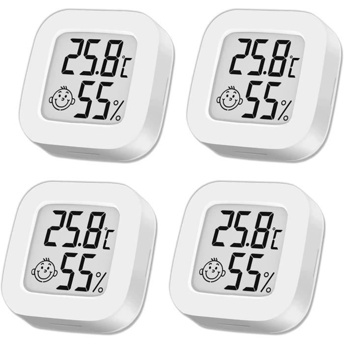 4 Mini Thermomètre Hygromètre Intérieur Digital Thermometer Hygrometer