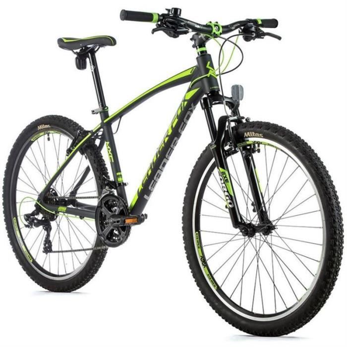 Vélo électrique VTT musculaire Leader Fox Mxc 2022 - gris/vert - 180/188 cm