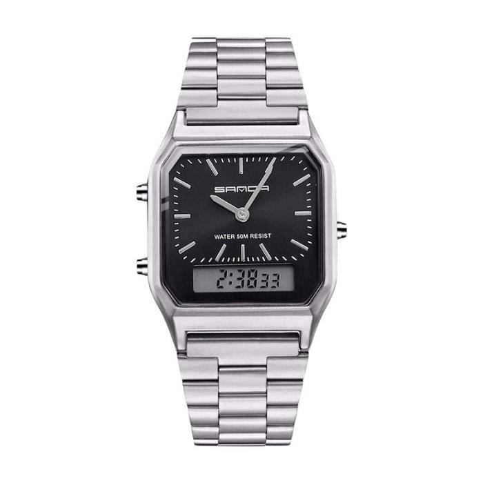 montre de luxe numérique pour hommes main image 1