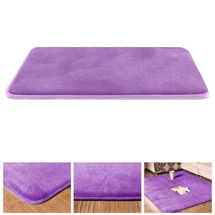 Tapis de bain antidérapant en mousse souple - 220x65cm - noir