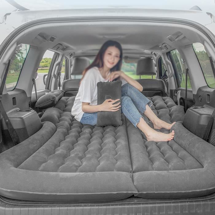 Matelas gonflable pliable Lit de voiture véhicule avec pompe Camping Voyage  confort pour SUV de voiture(gris) - Cdiscount Sport