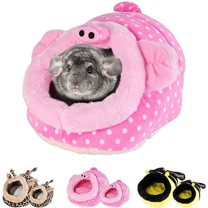 Meilleurs prix pour PT0455-Amovible Ultra Doux et Confortable Nid Lit Maison Niche Grotte Abri Chaud pour Hérisson Hamster Chinchilla Écureuil Lapin L