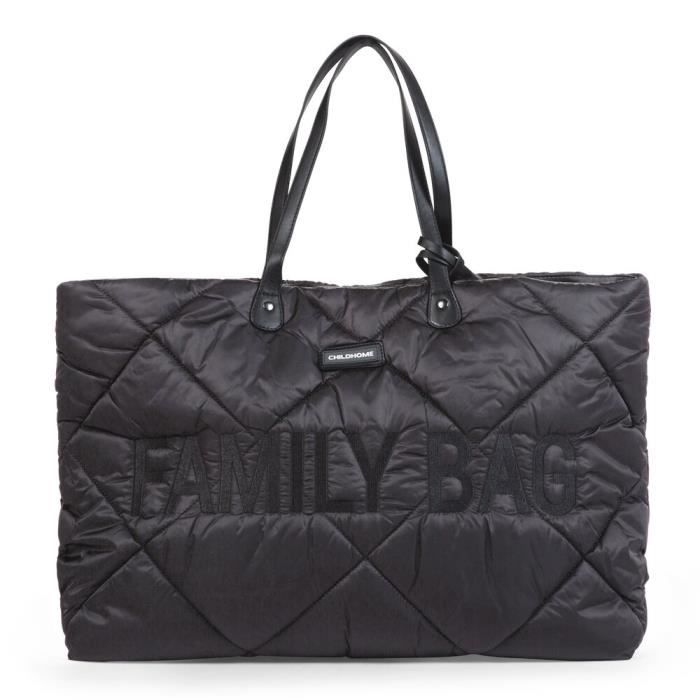 Sac fourre-tout mixte BEABA - Family Bag Matelassé Noir - Contient les essentiels de maman et bébé