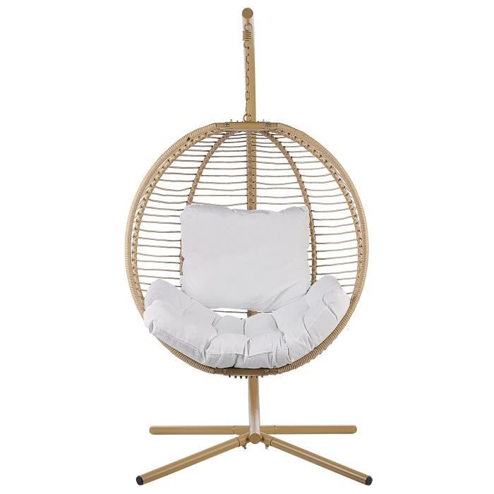 Fauteuil suspendu avec support beige ARCO