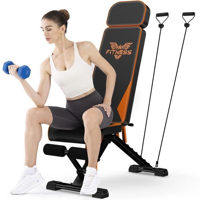 ISE Banc de Musculation Multifonction Mixte ,Réglable Pliable Inclinable  Fitness pour Entrainement Complet - Cdiscount Sport