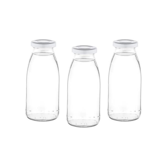 Yaourtière 12 Pots UPKOCH Lot De 4 Bouteilles De Lait En Verre Avec Couvercles, Bouteilles Bouteille Verre 1l
