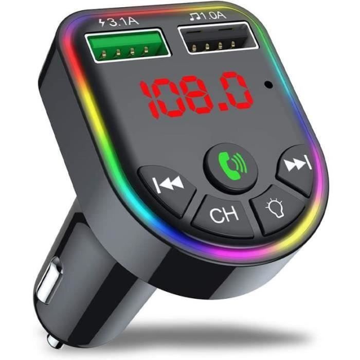 Ghopy FM Transmetteur Bluetooth Voiture Chargeur Allume Cigare Charger