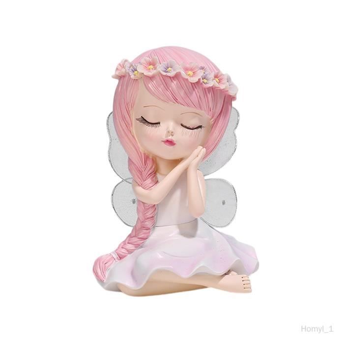 Statuette jeune fille qui prie en résine 11cm - Label Emmaüs