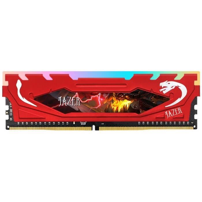 Mémoire vive DDR4 8GB 3200 Mhz CL18 Jazer (XMP, PC4-25600U) RGB adressable  - Cdiscount Informatique