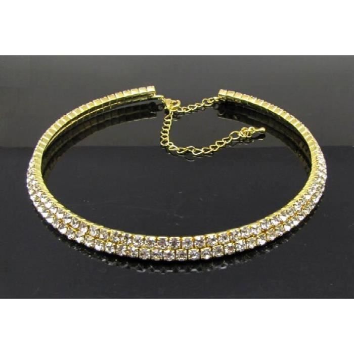 Ensemble Bijoux Strass Bleu - Collier Ras Du Cou, Bracelet & Boucles D'Oreilles Pour Mariage, Fête, Soirée