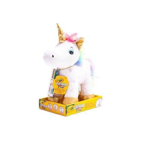 Peluche à colorier - CRAYOLA - COLOUR ME PLUSH - Licorne - Lavable - 3 feutres inclus
