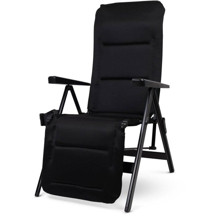 Chaise longue - DOMETIC - Gardina Lounger - Noir - Inclinable - Aluminium - Polyester SoftMesh