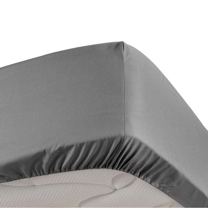 Drap housse 160x200 cm - Bonnet 30 cm - 100% coton Anthracite - Achat &  prix