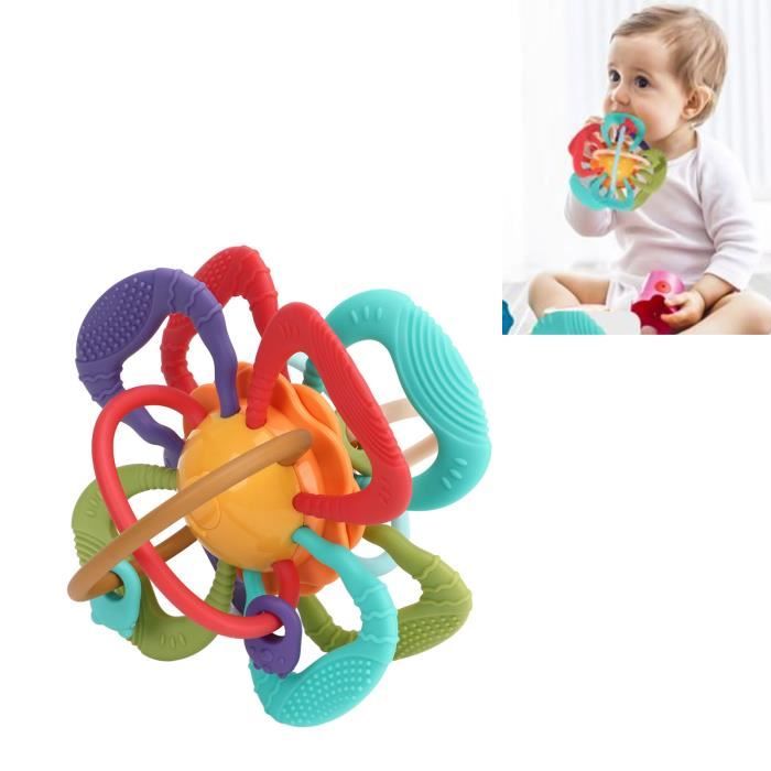 JNG Manhattan ball plastique ciment b b teether teether Lightweight Baby Sensory Toys Kids ball TA188