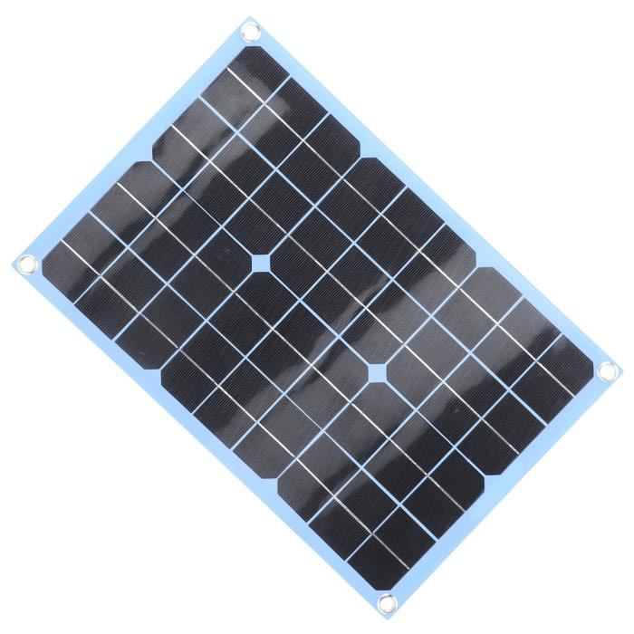 Panneau Solaire Flexible 20W 18V Polycristallin - Kit Avec USB Pour Bateau, RV, Tracteur