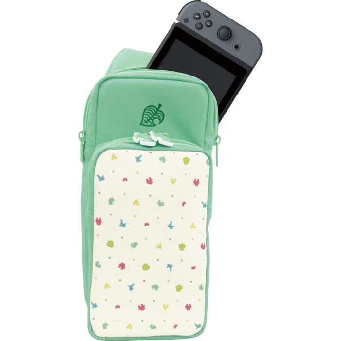 Sac Bandouillère - HORI - Go Pack Animal Crossing - Vert - Protection - Nintendo Switch