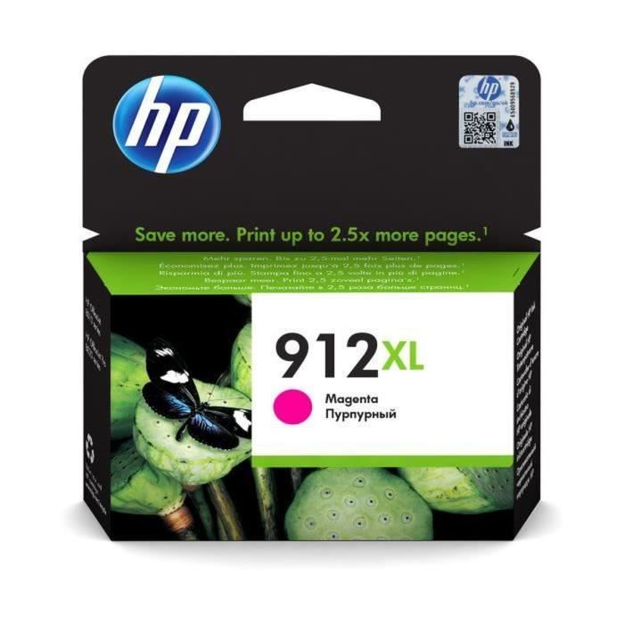 HP 912XL Cartouche dencre magenta grande capacité authentique (3YL82AE) pour HP OfficeJet 8010 series/ OfficeJet Pro 8020 series