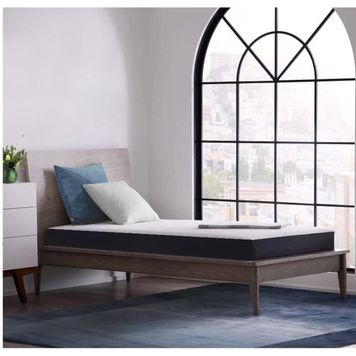 Matelas mousse 90x200 - IZTOSS - Luxe mousse à mémoire - Epaisseur 19 cm - Confort ferme
