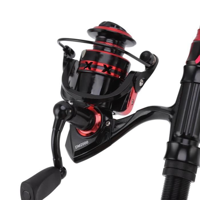 Combo Canne à Pêche Télescopique Hanzete 2.1m + Moulinet Baitcasting - Main Droite - Idéal Débutants