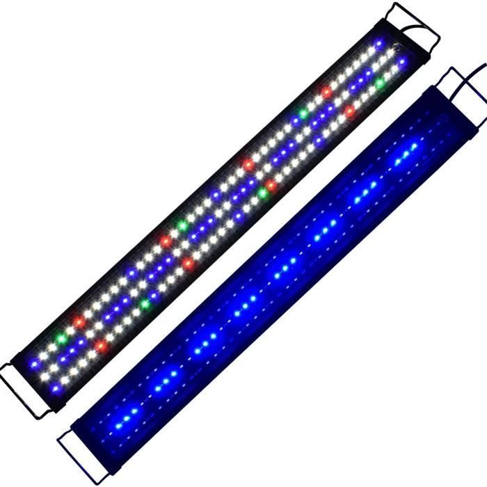 Meilleurs prix pour KZKR 1pcs Rampe LED Aquarium 90CM Blanc Bleu Rouge Vert Lumière Naturel Spectre Complet 90cm-120cm pour Plante Poisson A174
