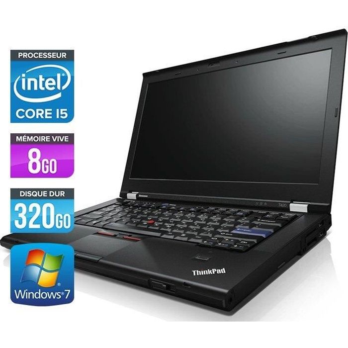 Vente PC Portable Lenovo ThinkPad T420 -Core i5 -8Go -320Go -Webcam pas cher Vente PC Portable Lenovo ThinkPad T420 -Core i5 -8Go -320Go -Webcam pas cher
