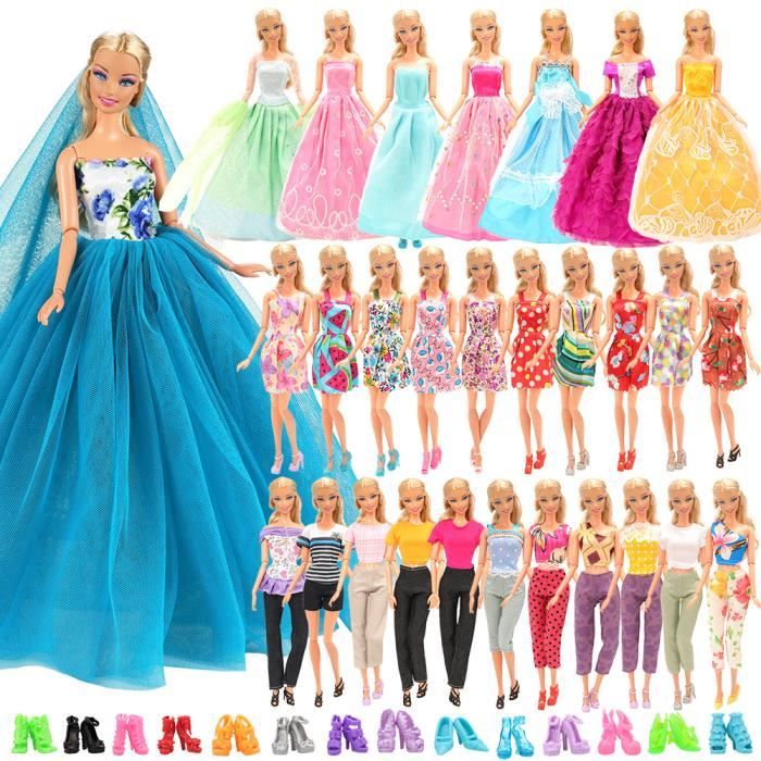 Miunana 16 accessoires pour poupées = 10 robes décontractées 3 robes de soirée 3 maillots de bain pour poupées de 11,5 pouces. 