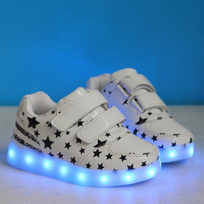 SRTUMEY Chaussures De Noël Lumineuses LED Pour Bébé Fille Et Garçon - Baskets Clignotantes Respirantes
